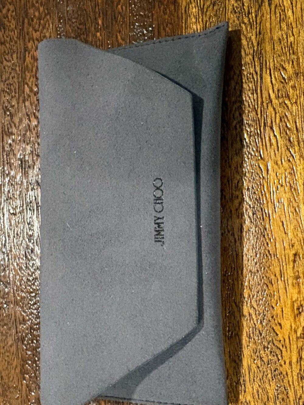 Jimmy Choo Gray Suede Sunglasses Case & Cloth NEW
